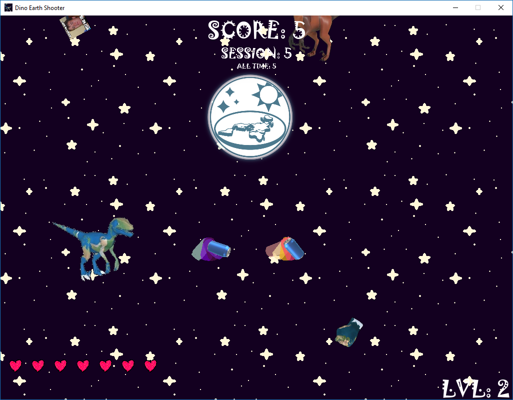 Screenshot of Dino Earth Shooter Gameplay